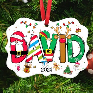 Personalized Kids Christmas Ornament, Custom Kids Name Ornament, Christmas Ornament For Boy, New Baby Boy Christmas Gift, Baby Keepsake Gift