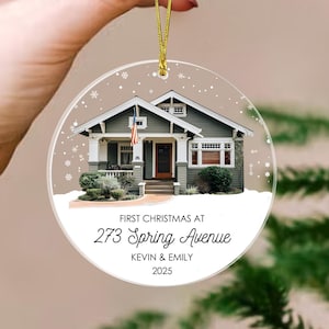 Personalized New Home Photo Ornament: Acrylic Realtor Client Gift