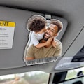 Personalized 1st Father's Day Gift For Dad, Custom Photo Car Visor Clip, Baby Photo Car Sun Visor Clip, Drive Safe Daddy, Gift For Husband product logo