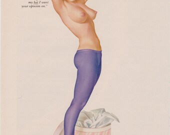 61# Rare Early 60's Vintage Vargas Pin Up Girl Playboy Picture Hollywood Regency
