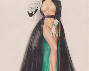 67# Rare Early 60's Vintage Vargas Pin Up Girl Playboy Picture Hollywood Regency