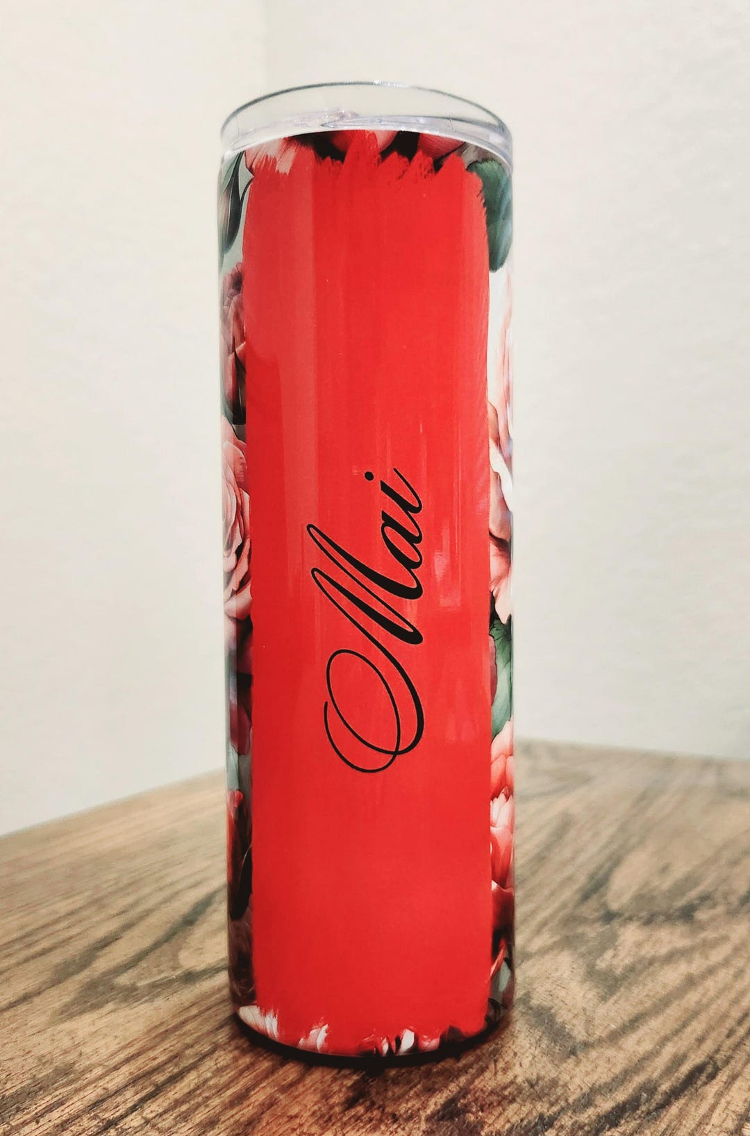 Personalized 20 Oz Skinny Tumbler With Straw and Lid - Etsy