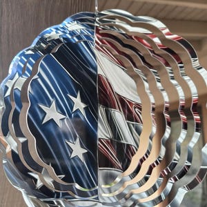 American Flag Wind Spinner