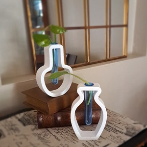 Vermehrungsstation- 2er-Set- Reagenzglas-Vase-Reagenzglas-Blumenstand-Blumenstand-Blumentopf-Blumentopf