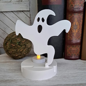Tea Light Holder- Ghost Tea Light- Blank Tea Light-Halloween Decor- Gift- Candle Holder-Fall Decor-Ghost Decoration-Spooky Decor-Table Decor