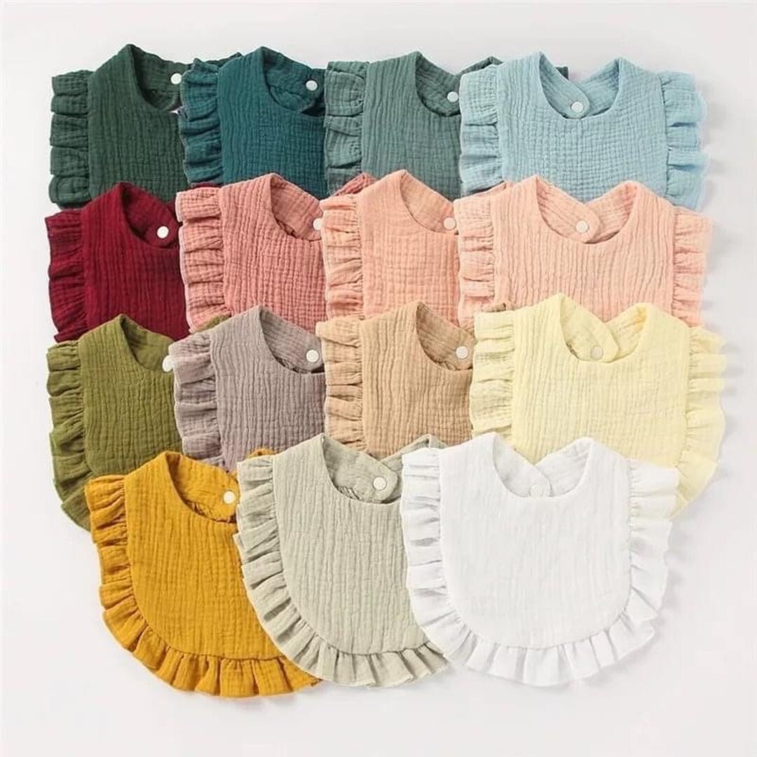 Monogrammed Ruffle Bib - Etsy