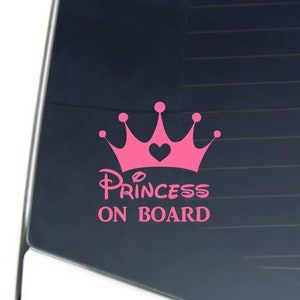 Disney Princess On Board Permanent Decal
