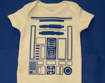 Star Wars R2D2 Body- Choose Size- Infant Bodysuit or Toddler T-shirt