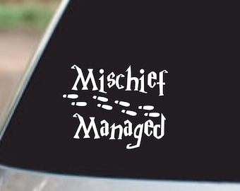 Harry Potter Mischief Managed Permanent Decal