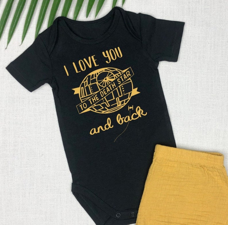 I Love You to the Death Star Infant Bodysuit or Toddler T-shirt image 1