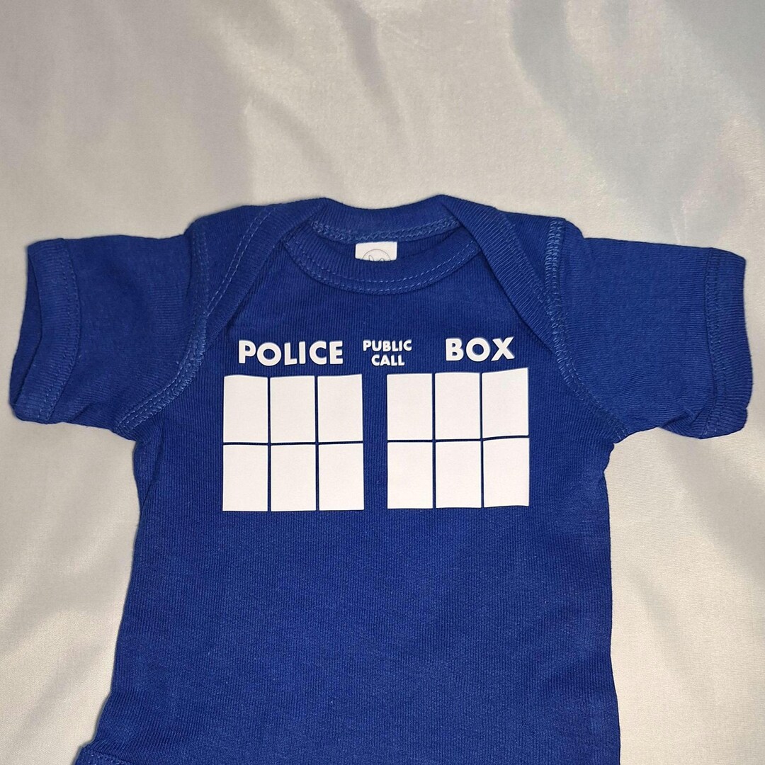 Dr. Who TARDIS Police Box Public Call Infant Bodysuit or Toddler T ...