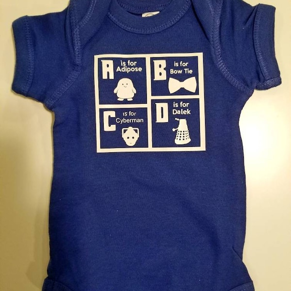 Doctor Who ABCs Infant Bodysuit or Toddler T-shirt
