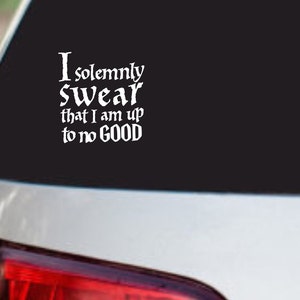 Harry Potter I Solemnly Swear Permanent Decal image 1