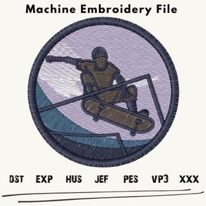 Skateboarder Embroidery Design, Skateboarder embroidery files, Skateboard embroidery Patterns, Skateboarder Machine Embroidery, Skateboard