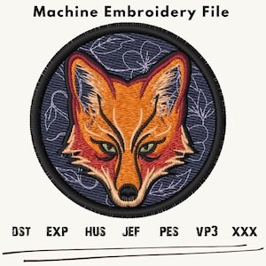 Fox Embroidery Design, Fox Head embroidery files, Fox Head embroidery Patterns, Fox Head Machine Embroidery, Fox Head Embroidery patch