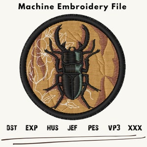 Beetle Embroidery Design, Beetle embroidery files, Beetle embroidery Patterns, Beetle Floral Machine Embroidery, Beetle embroidery patch