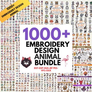 1000 Machine Embroidery Designs Bundle - Pes, Dst, Exp, Jef, Vp3 files for Brother & Janome - Instant Download - Commercial Use