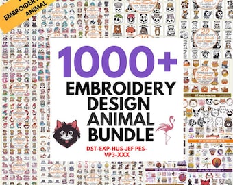 1000 Machine Embroidery Designs Bundle - Pes, Dst, Exp, Jef, Vp3 files for Brother & Janome - Instant Download - Commercial Use