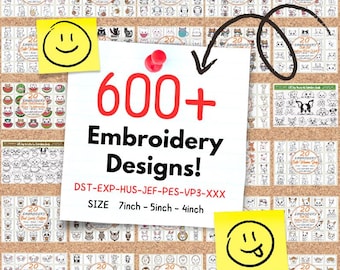 600+ Embroidery Machine Designs: PES Files Bundle (Instant Download)