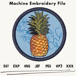 Pineapple Embroidery Design, Pineapple Fruit embroidery files, Pineapple embroidery Patterns, Pineapple Machine Embroidery, Apple Embroidery