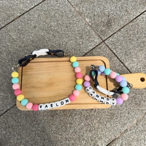 Personalized Beaded Name Dog Collar, Durable Waterproof Dog Collar, Girly Bead Collar, Unique Pet Gift, Bright Shine Large Bead For Pets