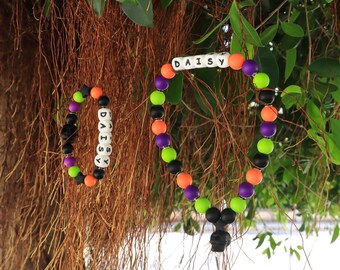 Halloween Dog Collar Necklace, Trick Or Treat Personalized, Skull Dog Collar, Fall Dog Collar, Ghost Pumpkin Design, Gift For Dog Mom