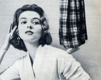 1950s Claire McCardell Sexy Wrap Blouse knitting pattern PDF