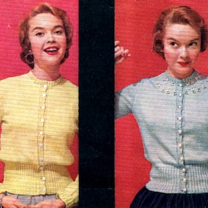 1950s ATC Women&#39;s Cardigan knitting pattern PDF