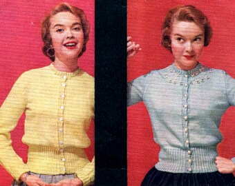 1950s ATC Women's Cardigan knitting pattern PDF