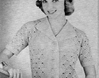 1959 Crocheted Lace Blouse pattern PDF