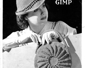 1940s Mogor Gimp Hats/Purses/Novelties crochet pattern PDF