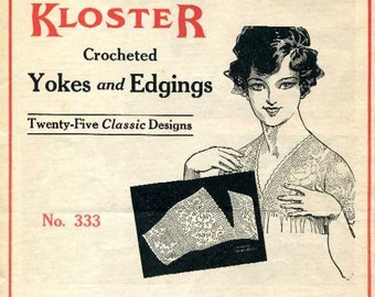 1900s Kloster Crocheted Yokes & Edgings pattern PDF