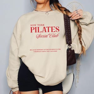 Pilates Sweatshirt Crewneck, Pilates Gift, Cute Sporty Aesthetic Pilates Shirt Inspirational Quote Sweatshirt Pilates Instructor Gift