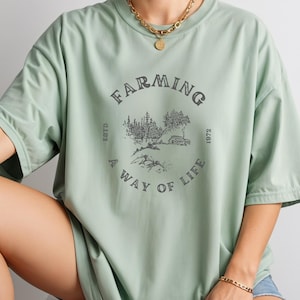 Farm Tshirt  Fresh and Organic Graphic Farm Tee Homestead & Sustainable Farming Gift for Farmer