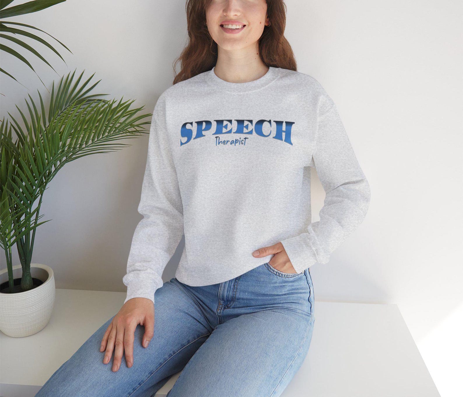 Speech Pathologist Sweatshirt - Retro Leopard Print, Crewneck Pullover, Speech Therapist Gift