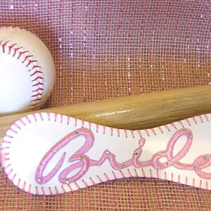 Baseball Bracelet, Embroidered Baseball Bracelet, Bride Baseball Bracelet, Baseball Cuff, Gift For Bride, Ready To Ship