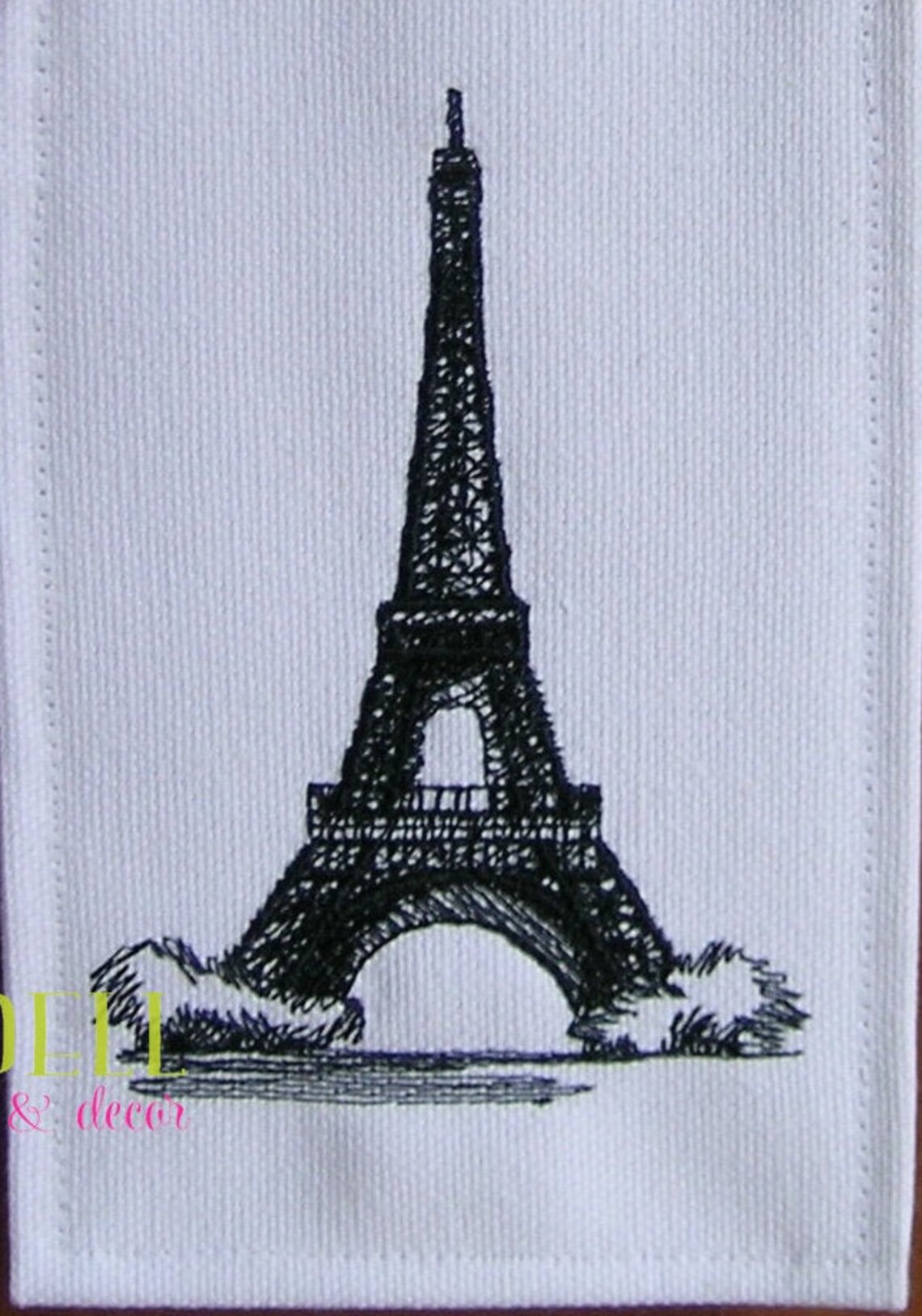 Eiffel Tower Luggage Tag Luggage Tag Embroidered Tag Etsy