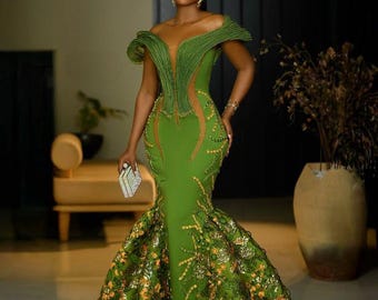 Handmade African Luxury Occasion George Dress: Wedding Reception African Bride - Etsy Handmade African Luxury Occasion George Dress: Wedding Reception African Bride - Etsy