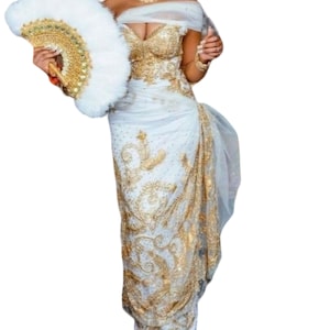 Nigerian, African Wedding Gown/ Dress for Women/Nigerian Wedding Guest Party Dress/Plus Size Women/Bridesmaids Dresses/George Asoebi Styles