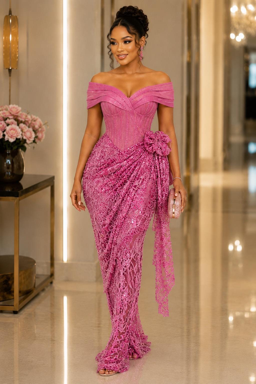 Pink Mermaid Wedding Dress - Etsy Pink Mermaid Wedding Dress - Etsy