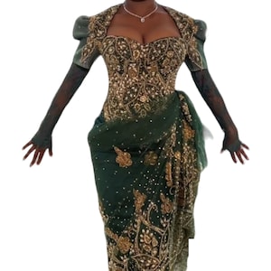 Nigerian, African Wedding Gown/ Dress for Women/Nigerian Wedding Guest Party Dress/Plus Size Women/Bridesmaids Dresses/George Asoebi Styles