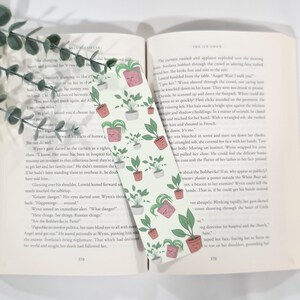 Plant Pot Bookmark: Smiling Faces, Matte Finish (2x7 Inch)