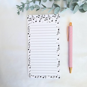 Musical Note Notepad: Hand-Drawn Stationery for Music Lovers