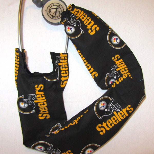 Stethoscope Cover Pittsburgh Steelers Black Football Medical Nurse Steth Strap Sports Sleeve Scrubs