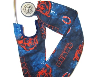 STETHOSCOPE Cover Chicago BEARS Football Medical Doctor Nurse Steth Strap Sports Sleeve Scrubs Nursing Student Gifts