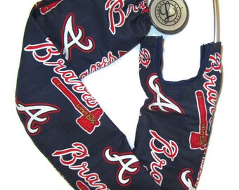 Housse pour stéthoscope Atlanta Braves MLB Baseball Infirmière médicale Steth Strap Gommage pour manches de sport