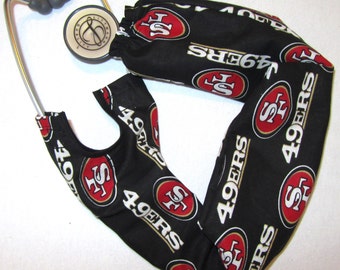 Stethoscope Cover 49ers Football NFL Medical Nurse Steth Strap Sports Sleeve Scrubs