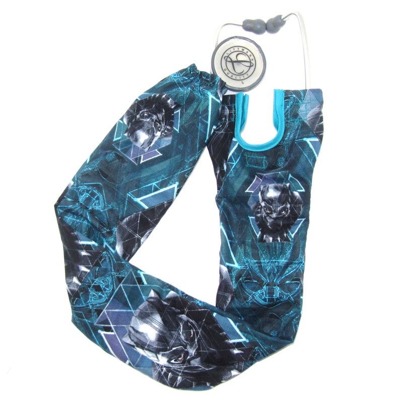 Stethoscope Cover Black Panther Comic Book Character Marvel Movie Medical Doctor Nurse Steth Strap Sleeve Scrubs Nursing Student Gifts