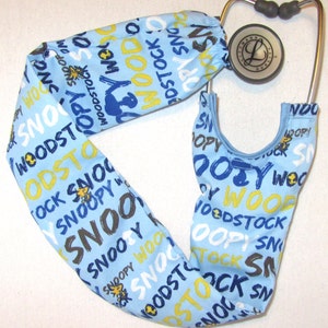 Stethoscope Cover Snoopy Woodstock Medical Nurse Steth Strap Pediatric Sleeve Scrubs