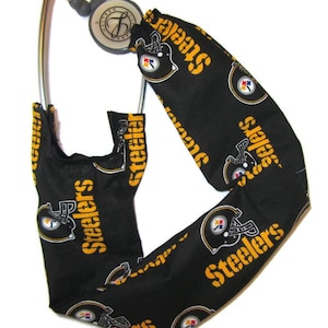 Stethoscope Cover Pittsburgh Steelers Black Football Medical Nurse Steth Strap Sports Sleeve Scrubs